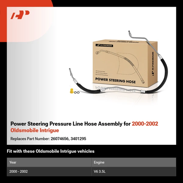 Power Steering Pressure Line Hose Assembly for 2000-2002 Oldsmobile Intrigue
