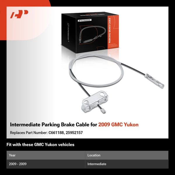 Intermediate Parking Brake Cable for 2009 GMC Yukon