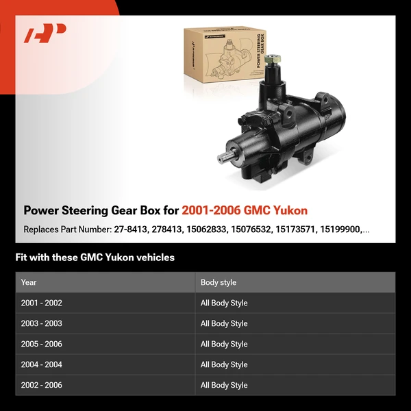 Power Steering Gear Box for 2001-2006 GMC Yukon