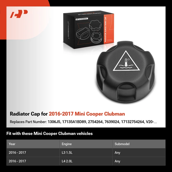 Radiator Cap for 2016-2017 Mini Cooper Clubman