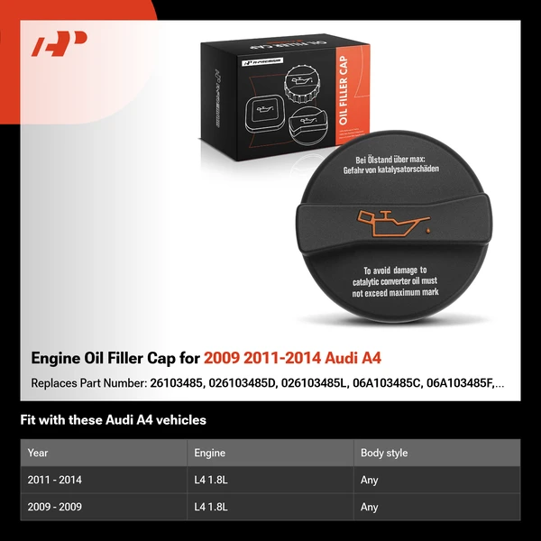 Engine Oil Filler Cap for 2009 2011-2014 Audi A4