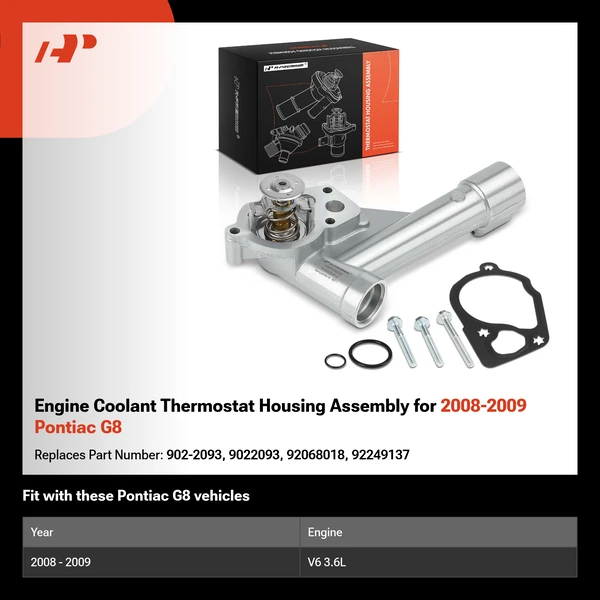 Engine Coolant Thermostat Housing Assembly for 2008-2009 Pontiac G8