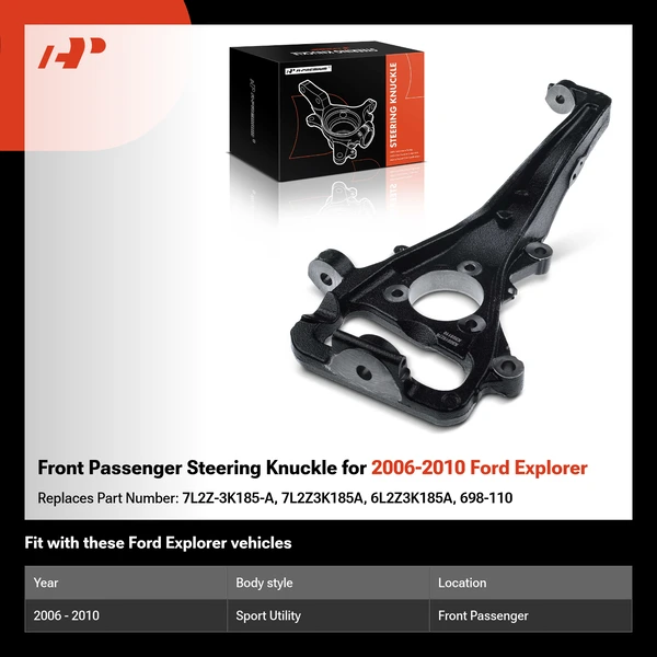 Front Passenger Steering Knuckle for 2006-2010 Ford Explorer