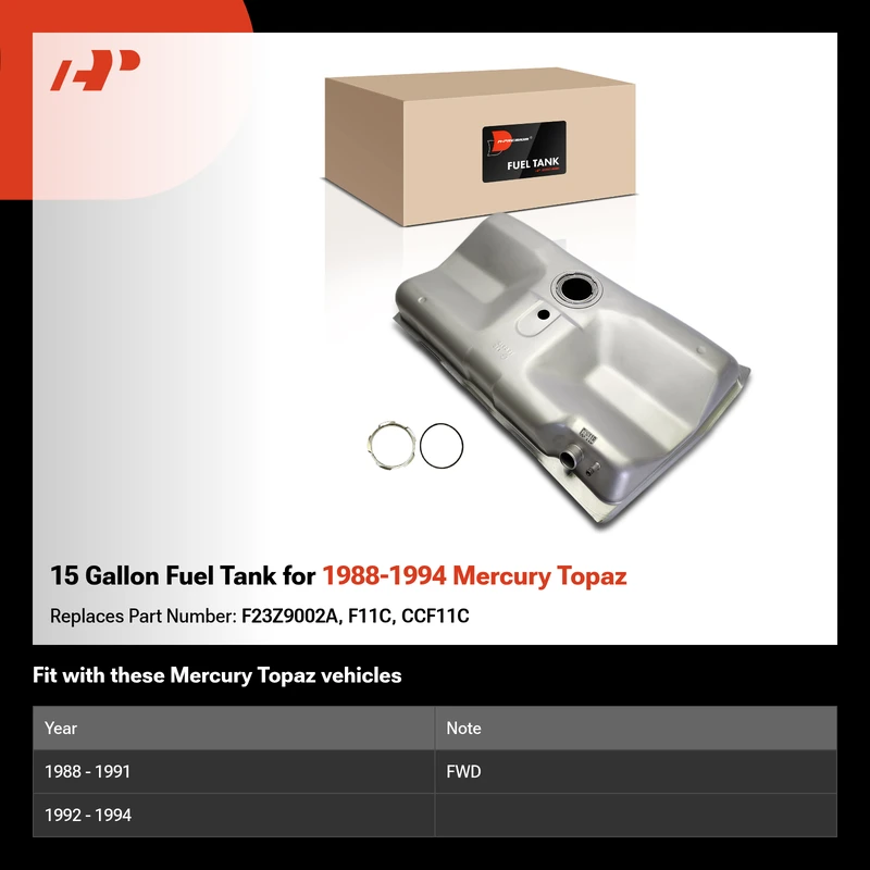 15 Gallon Fuel Tank for 1988-1994 Mercury Topaz