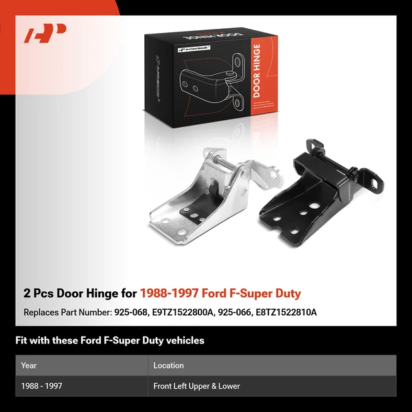 2 Pcs Door Hinge for 1988-1997 Ford F-Super Duty