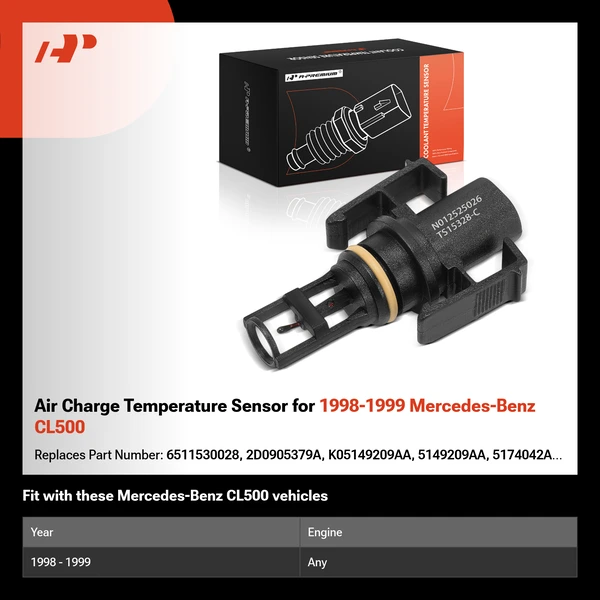 Air Charge Temperature Sensor for 1998-1999 Mercedes-Benz CL500