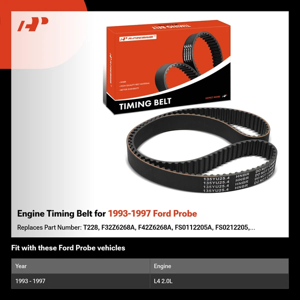 Engine Timing Belt for 1993-1997 Ford Probe
