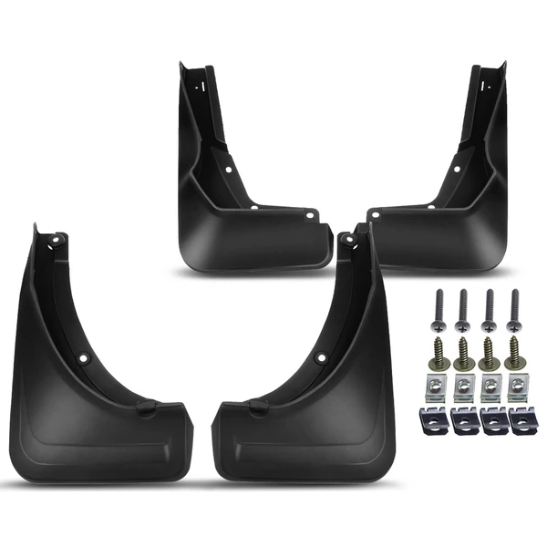 4 Pcs Front & Rear Mud Flaps Splash Guards without Fender Flares for Mercedes-Benz X167 GLS450 GLS580 2020-2021