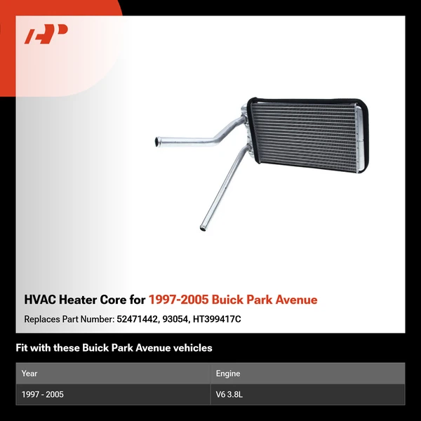 HVAC Heater Core for 1997-2005 Buick Park Avenue