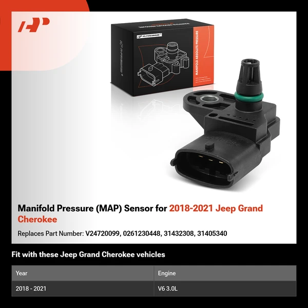 Manifold Pressure (MAP) Sensor for 2018-2021 Jeep Grand Cherokee