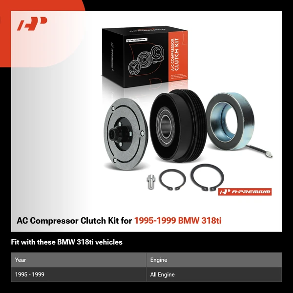 AC Compressor Clutch Kit for 1995-1999 BMW 318ti