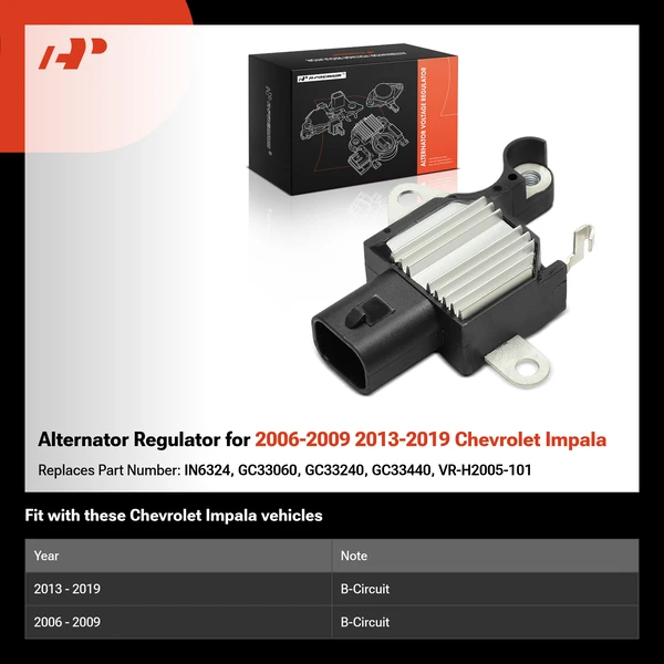 Alternator Regulator for 2006-2009 2013-2019 Chevrolet Impala
