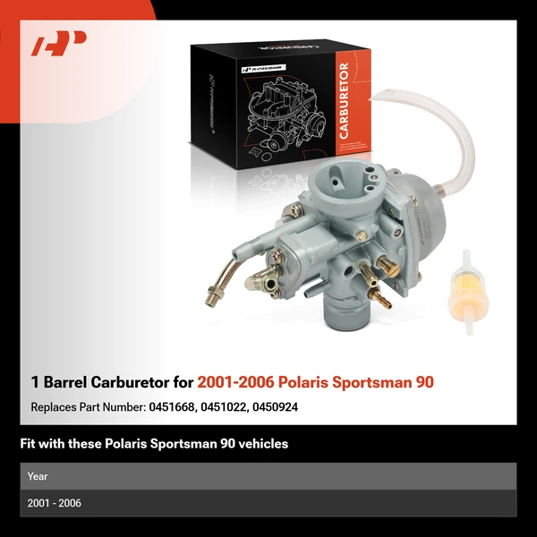 1 Barrel Carburetor for 2001-2006 Polaris Sportsman 90