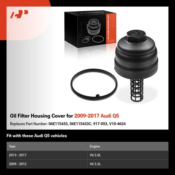 Oil Filter Housing Cover for 2009-2017 Audi Q5
