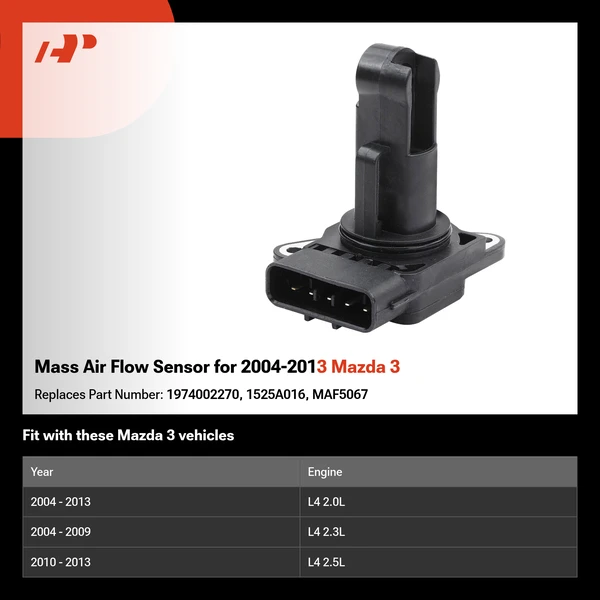 Mass Air Flow Sensor for 2004-2013 Mazda 3