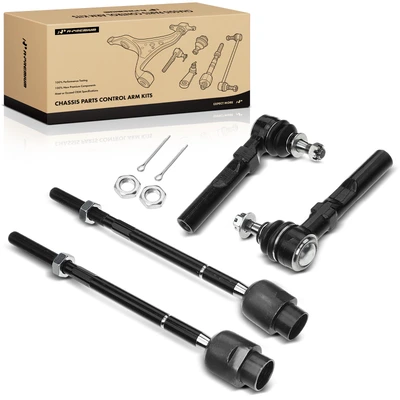 4 Pcs Front Inner & Outer Steering Tie Rod End