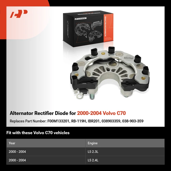 Alternator Rectifier Diode for 2000-2004 Volvo C70