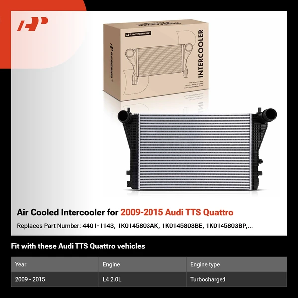 Air Cooled Intercooler for 2009-2015 Audi TTS Quattro