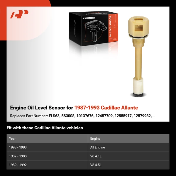 Engine Oil Level Sensor for 1987-1993 Cadillac Allante