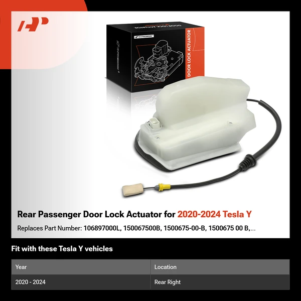Rear Passenger Door Lock Actuator for 2020-2024 Tesla Y
