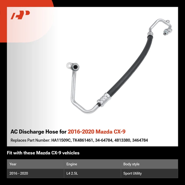 AC Discharge Hose for 2016-2020 Mazda CX-9