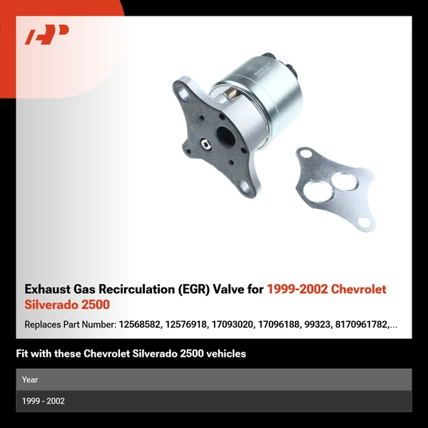Exhaust Gas Recirculation (EGR) Valve for 1999-2002 Chevrolet Silverado 2500