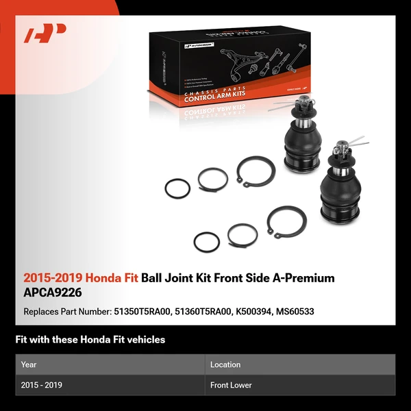 2015-2019 Honda Fit Ball Joint Kit Front Side A-Premium APCA9226
