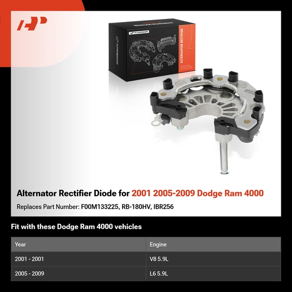 Alternator Rectifier Diode for 2001 2005-2009 Dodge Ram 4000