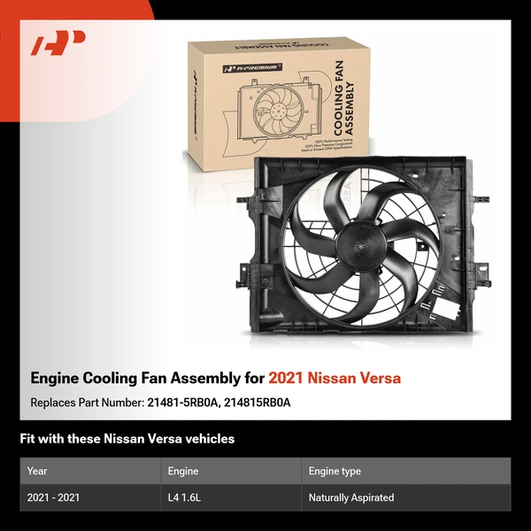 Engine Cooling Fan Assembly for 2021 Nissan Versa