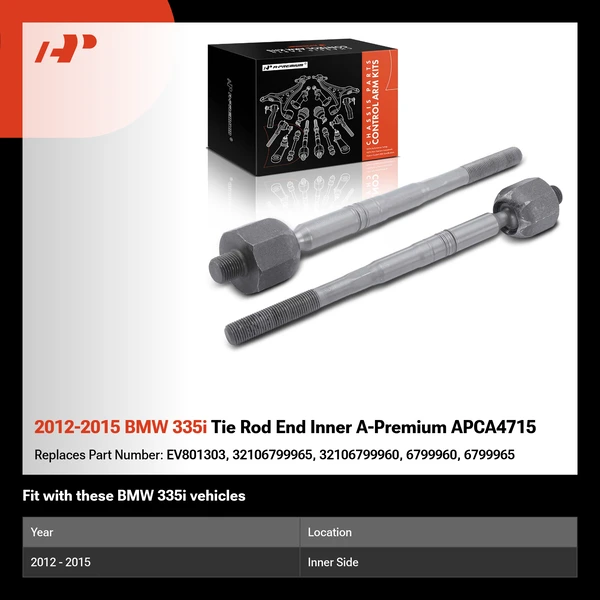 2012-2015 BMW 335i Tie Rod End Inner A-Premium APCA4715