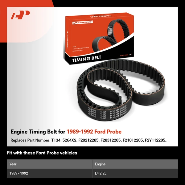 Engine Timing Belt for 1989-1992 Ford Probe