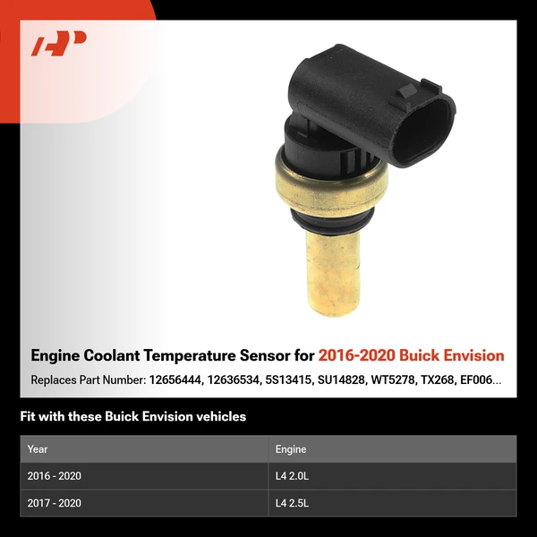 Engine Coolant Temperature Sensor for 2016-2020 Buick Envision