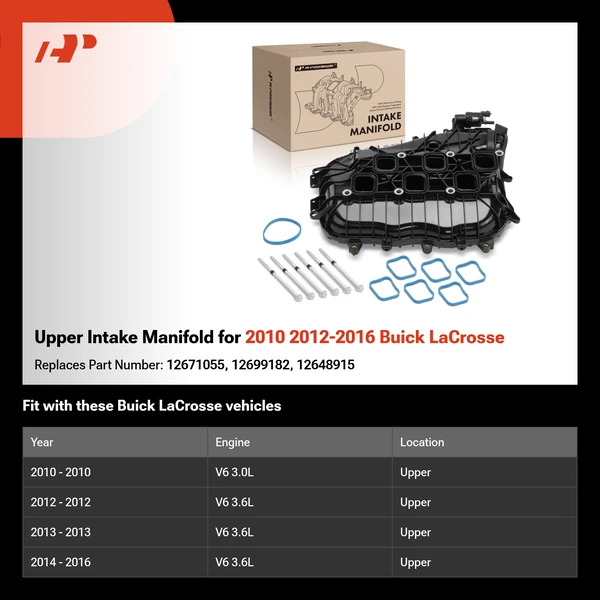 Upper Intake Manifold for 2010 2012-2016 Buick LaCrosse