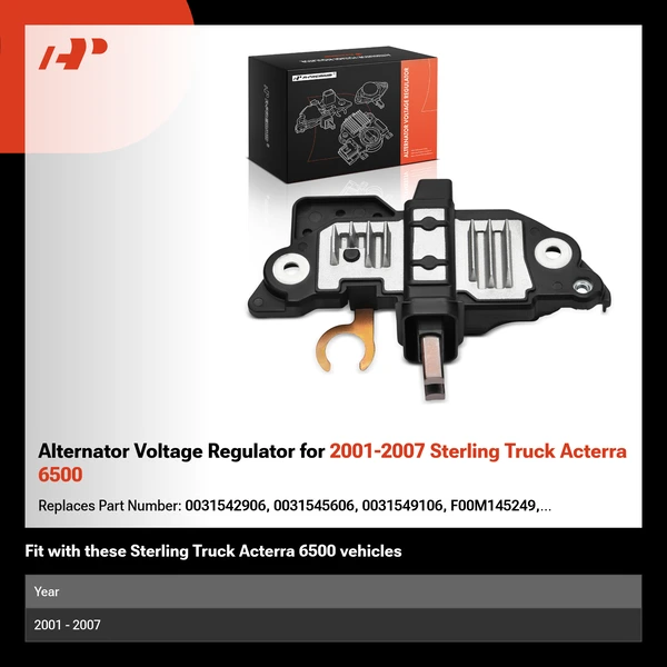 Alternator Voltage Regulator for 2001-2007 Sterling Truck Acterra 6500