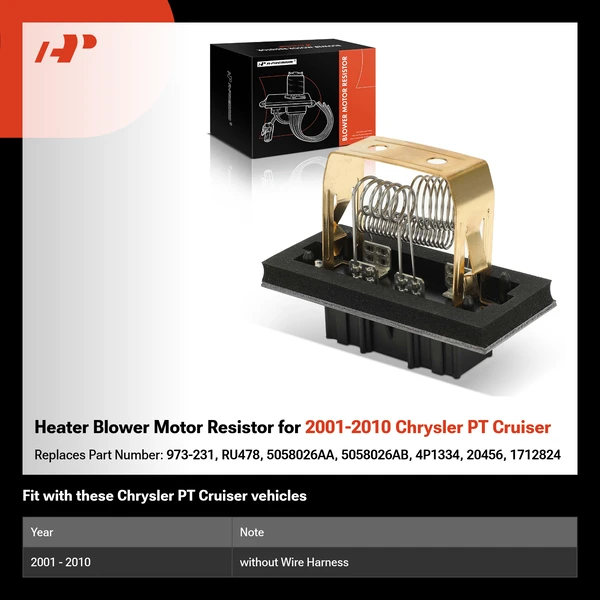 Heater Blower Motor Resistor for 2001-2010 Chrysler PT Cruiser