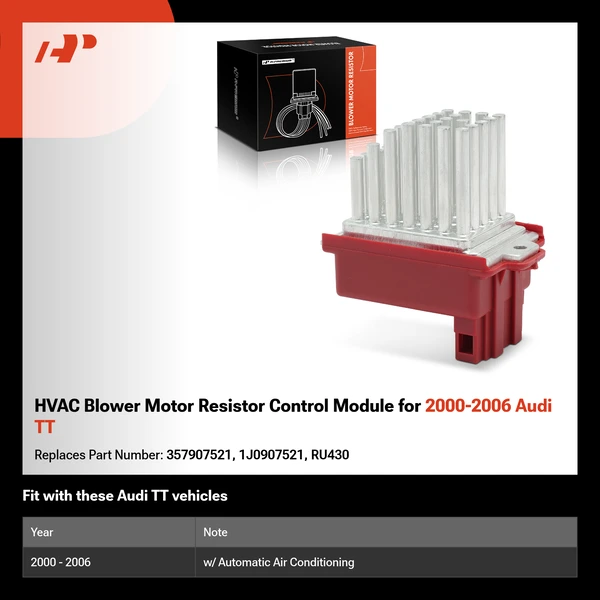 HVAC Blower Motor Resistor Control Module for 2000-2006 Audi TT