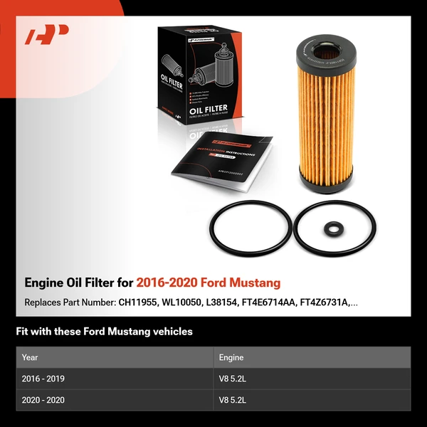 Engine Oil Filter for 2016-2020 Ford Mustang