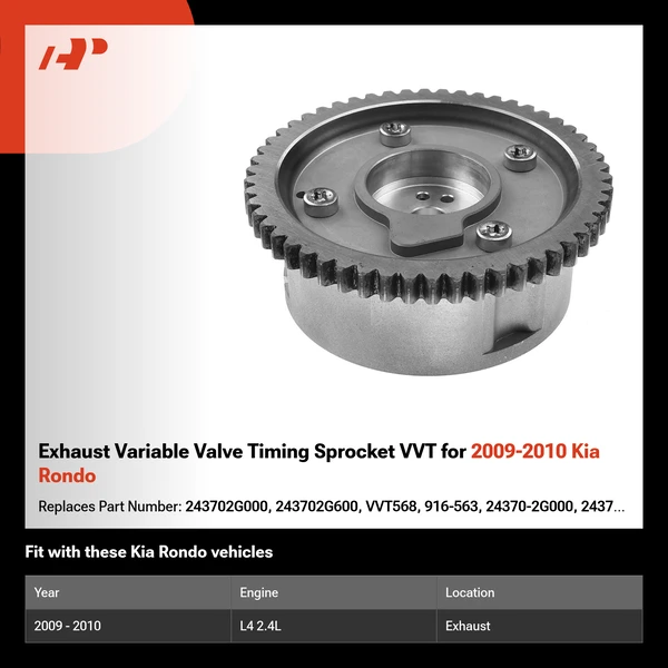 Exhaust Variable Valve Timing Sprocket VVT for 2009-2010 Kia Rondo