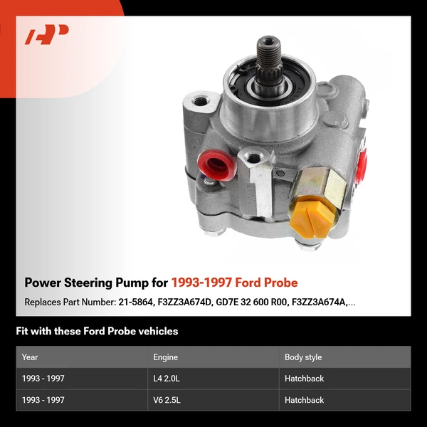 Power Steering Pump for 1993-1997 Ford Probe