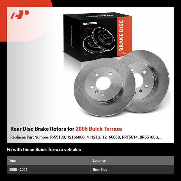 Rear Disc Brake Rotors for 2005 Buick Terraza