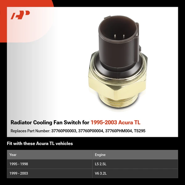 Radiator Cooling Fan Switch for 1995-2003 Acura TL