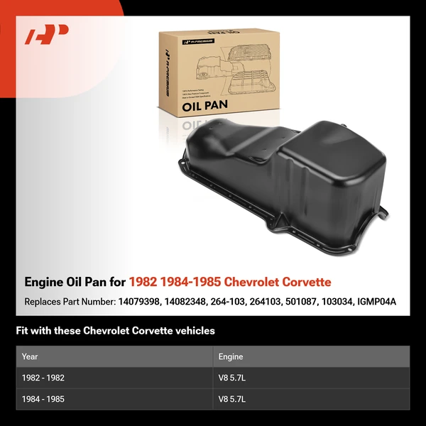 Engine Oil Pan for 1982 1984-1985 Chevrolet Corvette