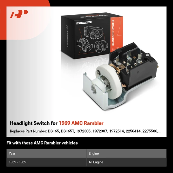 Headlight Switch for 1969 AMC Rambler