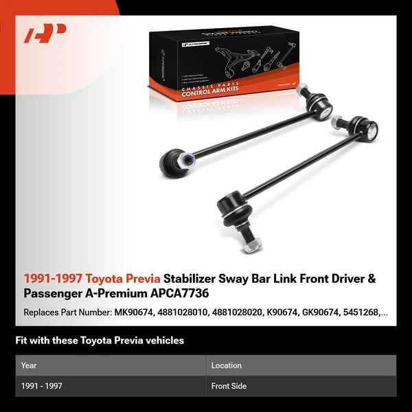 1991-1997 Toyota Previa Stabilizer Sway Bar Link Front Driver & Passenger A-Premium APCA7736