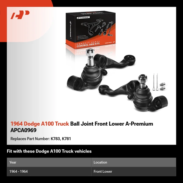 1964 Dodge A100 Truck Ball Joint Front Lower A-Premium APCA0969