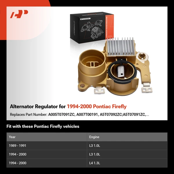 Alternator Regulator for 1994-2000 Pontiac Firefly