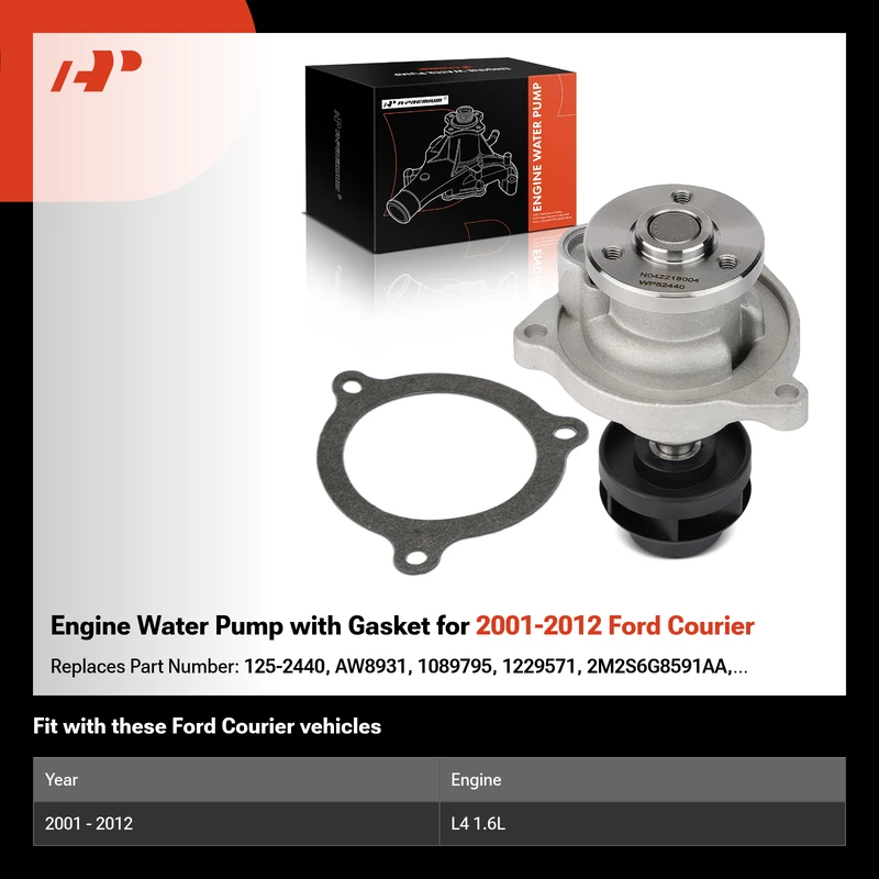 Engine Water Pump with Gasket for 2001-2012 Ford Courier