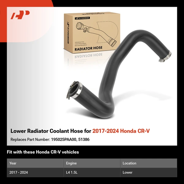 Lower Radiator Coolant Hose for 2017-2024 Honda CR-V