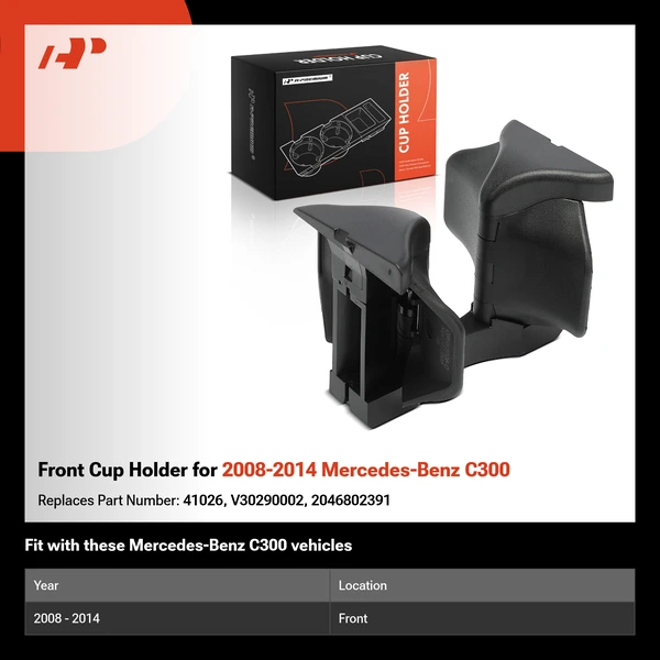 Front Cup Holder for 2008-2014 Mercedes-Benz C300