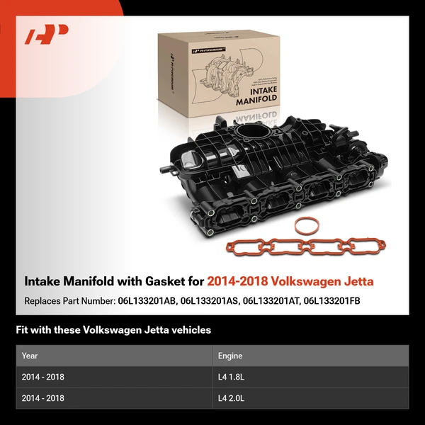 Intake Manifold with Gasket for 2014-2018 Volkswagen Jetta